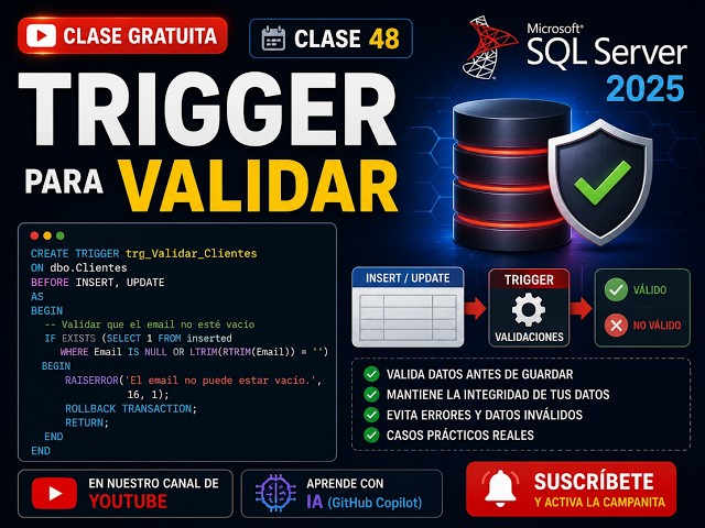 SQL Server 2025 - clase 48   Trigger para Validar