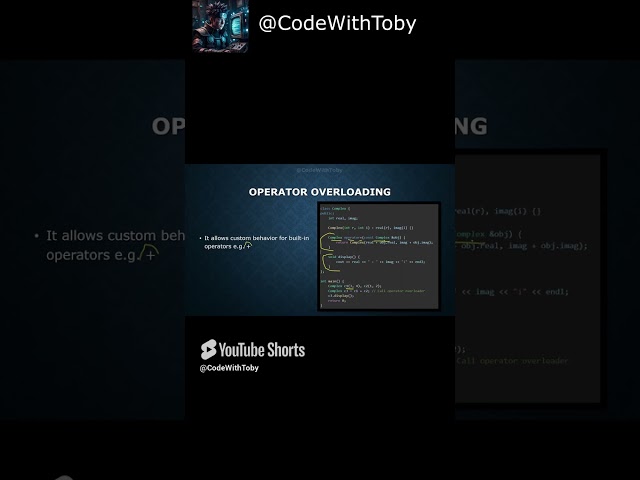 What is Operator Overloading    #oop  #software  #coding