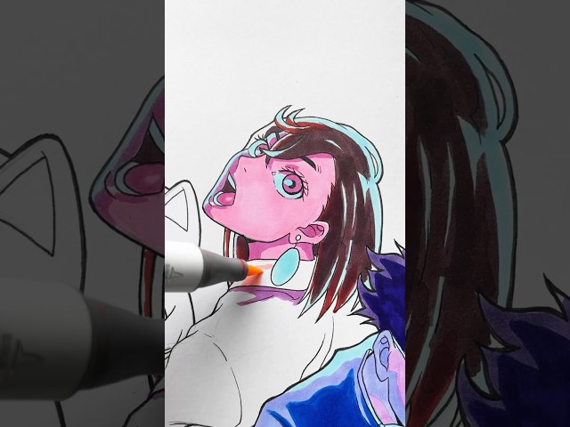 How to COLOR with a SMALL Marker Collection! 🎨👀 #arttutorial