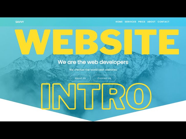 Modern Responsive Website INTRO | HTML, CSS, and bootstrap Tutorial