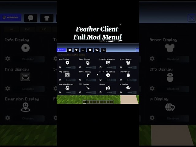 Feather Client 1.21.8 For Mojo Launcher (Android)