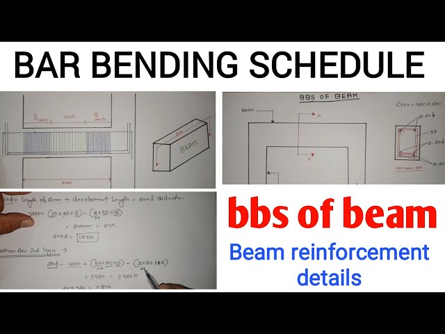 Bar bending schedule | bbs of beam | Beam reinforcement details ‎@civilfieldengineer