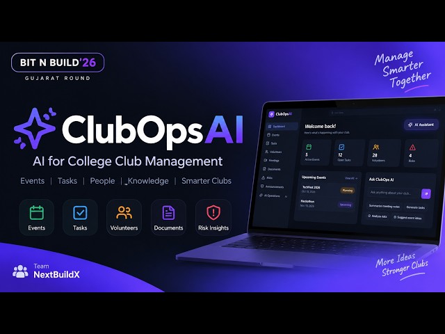 ClubOps AI | AI-Powered College Club Management Platform | BIT N BUILD’26 | Hackathon Demo
