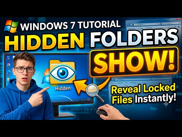 How to Show Hidden Folder in Windows 7 | Computer Basic Course for Beginners