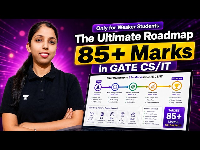 🔥 Only for Weaker Students | The Ultimate Roadmap to Score 85+ Marks in GATE CS/IT