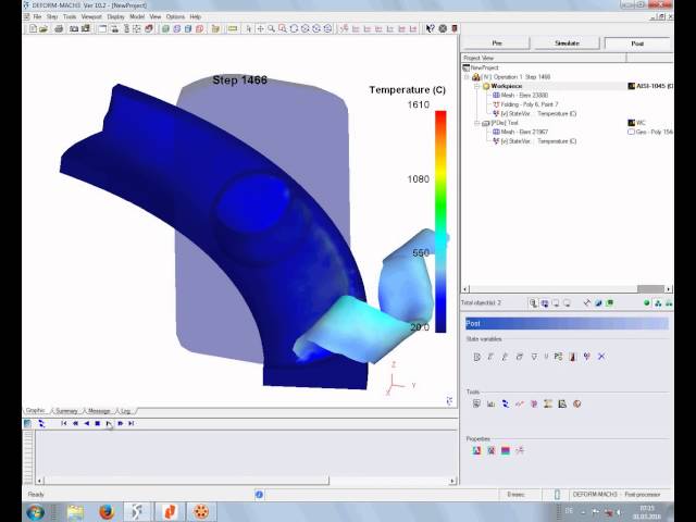 DEFORM 3D Machining milling of AlSi1045