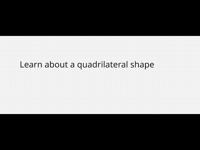 What is a Quadrilateral shape? #math #learningmaths