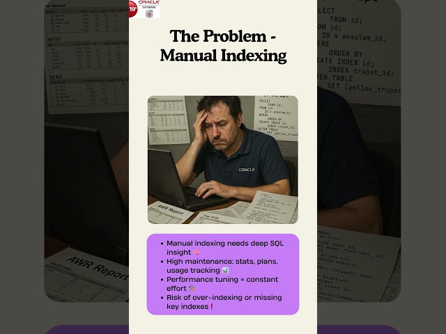 🚀 Boost SQL Performance Instantly with Oracle 19c Auto Indexing! #oracleshorts