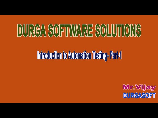 Introduction to Automation Testing Part 1