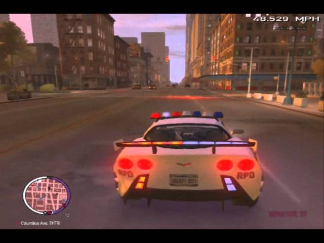 GTA IV EFLC: Federal Police Corvette 6 Star Getaway