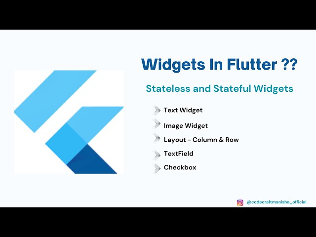 Master Flutter Widgets: A Beginner's Guide to Building Beautiful Apps