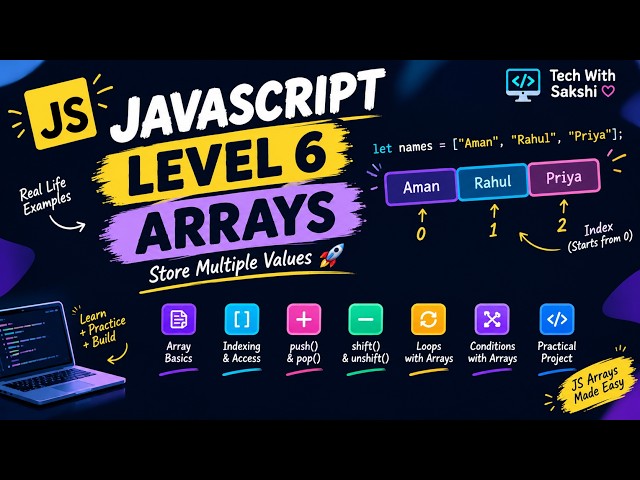 🚀 JavaScript Arrays in Hindi | JS Level 6