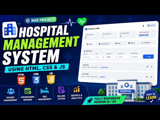 🚌 Transport Management System Using HTML, CSS & JavaScript | Complete Frontend Project Tutorial
