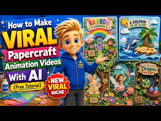 How to Make Viral 3D PaperCraft Animation With AI (Free Tutorial)