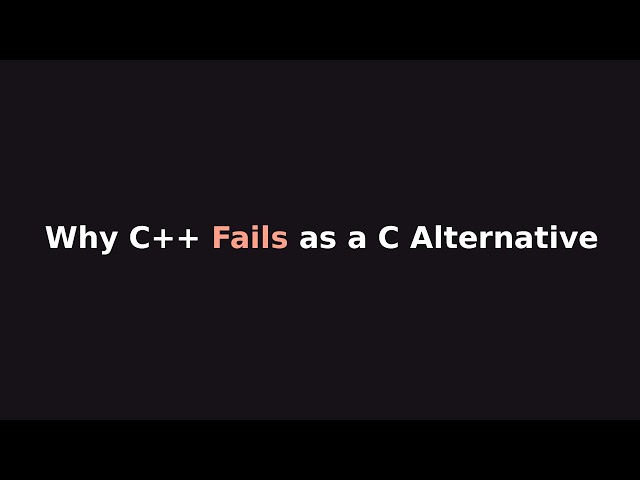Is C++ really a C alternative?