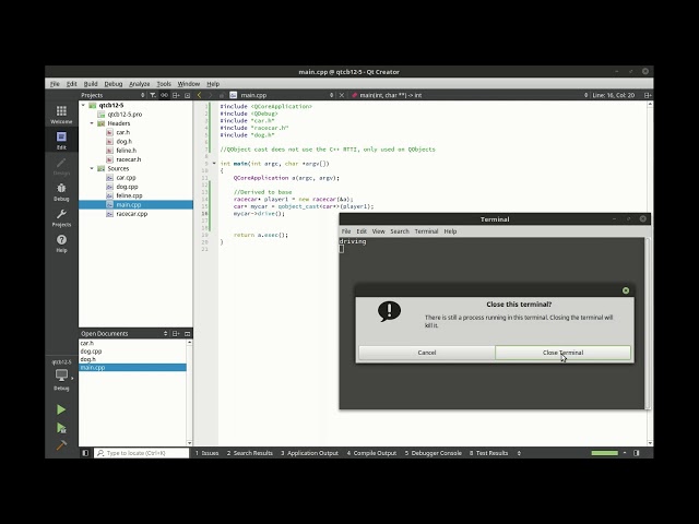 qobject_cast  - Udemy Preview - Qt Core Beginners