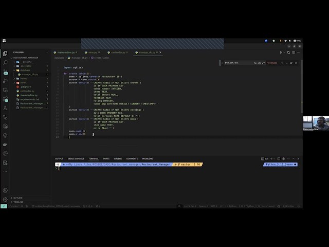 DAD S04 Hands on Session on Making a Restaurant Management Application in PyQt