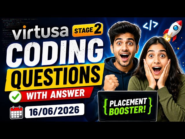 #3 Virtusa Complete Technical Questions & Answers 💀😍 | Oncampus Assessment Test 2027