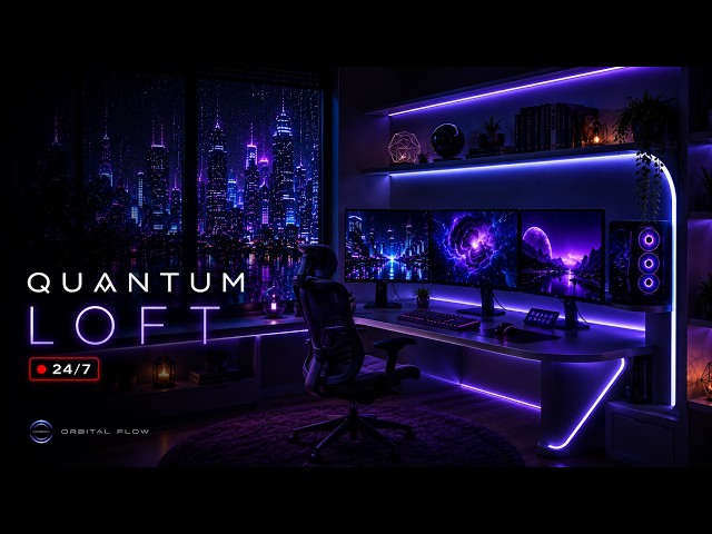 🔴 QUANTUM LOFT 24/7 ⚡ Think in Silence | Deep Work Music