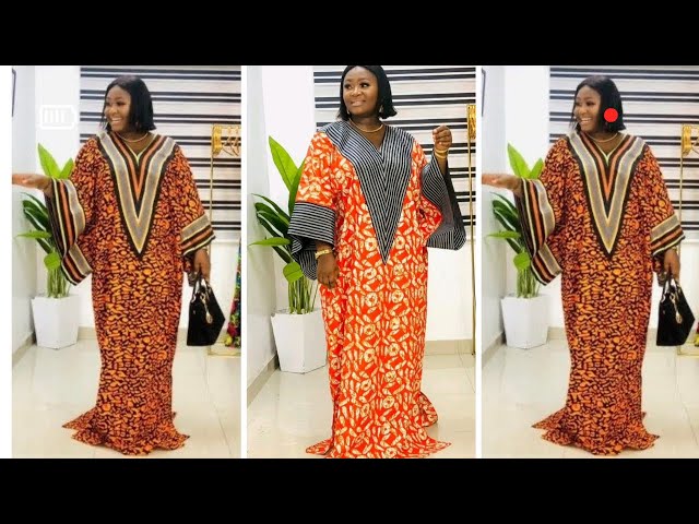 How to cut and sew stylish V neck bubu with Aso oke