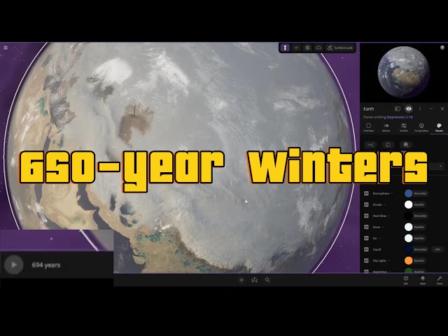 650-Year Winters Turned Earth Into An Ice Planet! 🥶 | Universe Sandbox