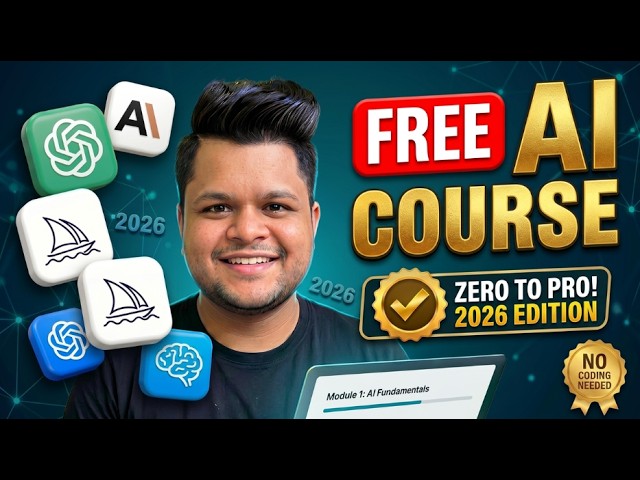 Free AI Course 2026 🤯 Zero to Pro (Hindi)