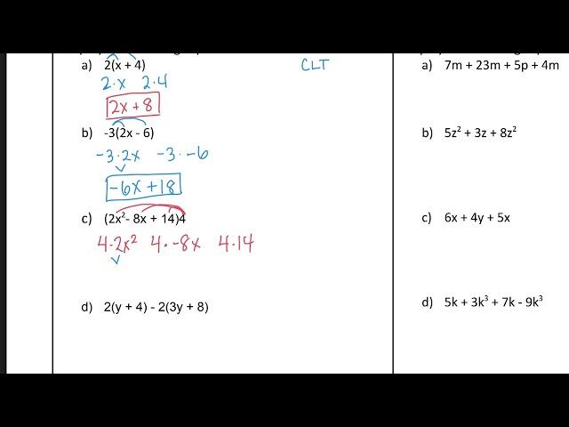 Math 1 Unit 1 Practice Test Part 1 Version 2