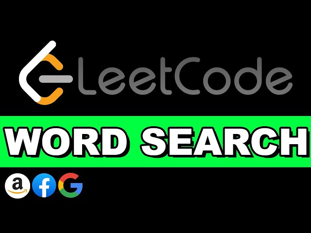 LeetCode Word Search | Depth First Search | Python