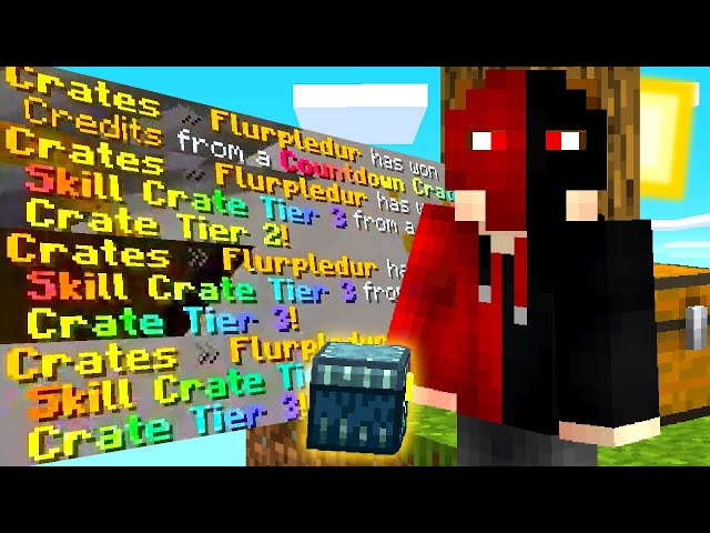 I Got INSANE Loot Opening Crates on Minecraft Skyblock Server!! (TalonMC)