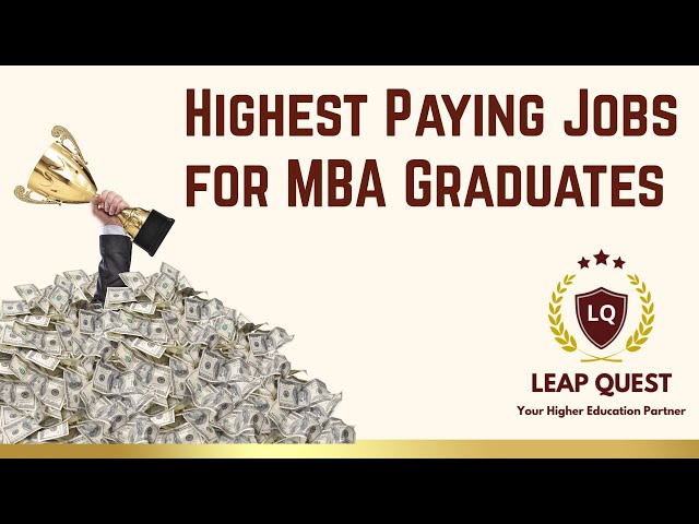 Top Paying MBA Jobs in 2025 | Highest Salaries & Roles Globally