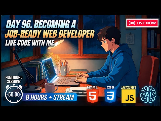 [16-9-26] Day-96: Deadline April 7 | Becoming a Job-Ready Web Developer🇧🇩 8 Hours Live Code
