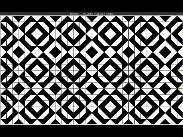 Truchet Tiles using Python code and Turtle Graphics
