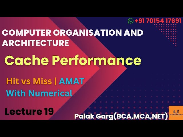 Cache Performance Explained | Hit, Miss, AMAT with Numerical | COA #ugcnet#computerscience#coa#gate