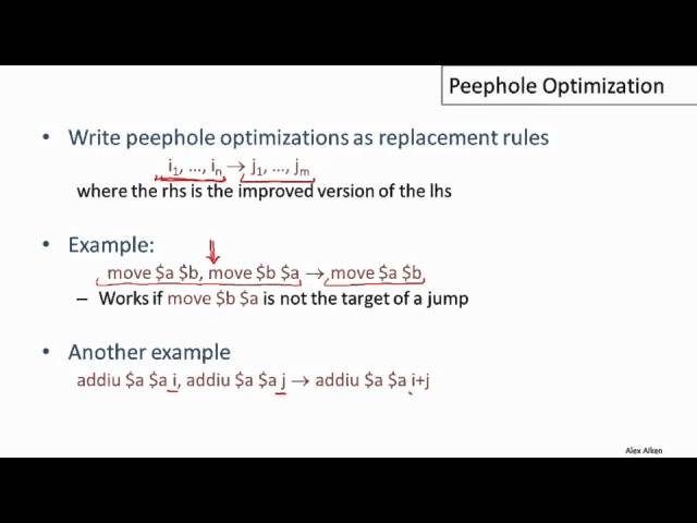 14   4   14 04 Peephole Optimization 4m29s