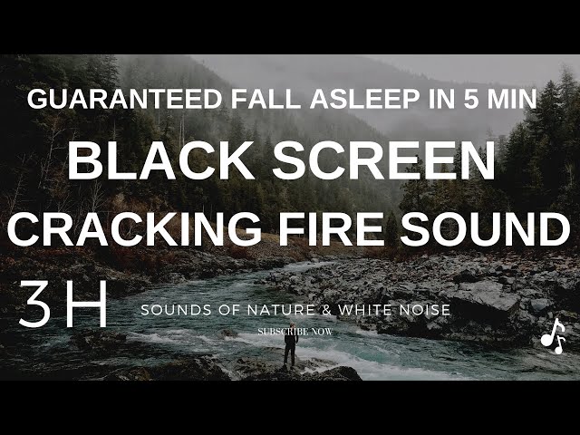 3 HOUR OF COZY CRACKING FIRE SOUND WITH BLACK SCREEN | RELAXING SOUND