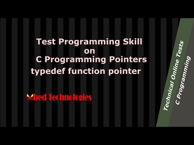 A C Programming question on typedef function pointer