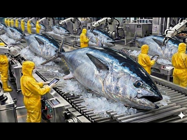 Inside The Mega-Factory That Processes 1,000 Tuna Per Hour (Full Process)