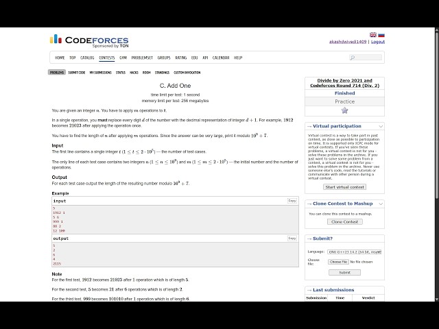 Codeforces 1513C: Add One | Dynamic Programming Solution