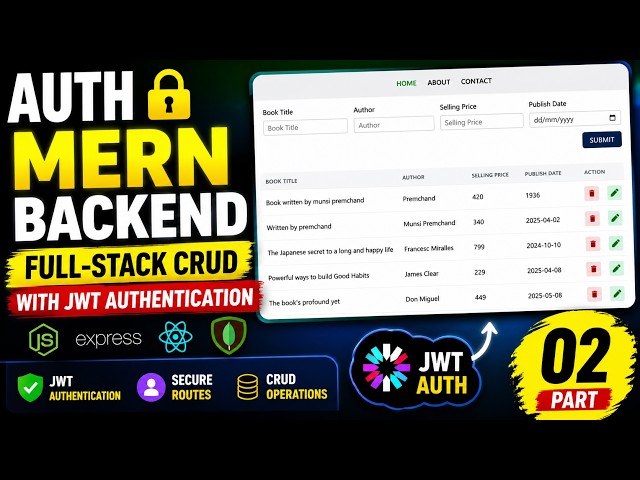 JWT Authentication with Node.js 🔐 | Build a Full Stack CRUD App for Beginners