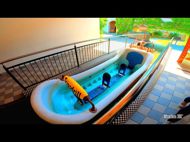 Bathtub Ride | Unique Log Flume Ride with Backwards Drop at Tripsdrill Theme Park