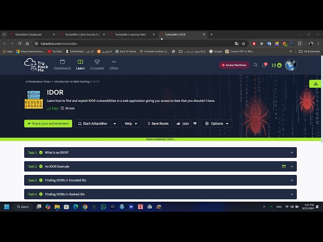 Tryhackme - IDOR - بالعربي