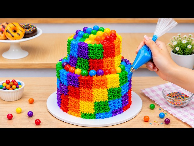 How to Make Rainbow Chocolate Cake 🌈 Magical Rainbow Starfish Cakeby Cute Mini Cakes