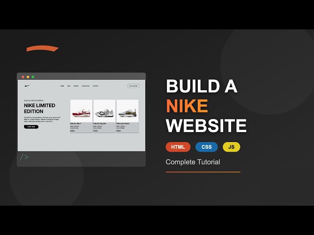 Nike shoes website Using HTML CSS & JavaScript