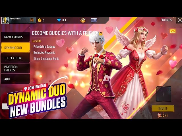 Dynamic Duo New Bundles 🤯 In Telugu | Valentine Event Free Rewards | Free Fire New Event | FF Event 