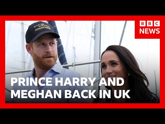 Prince Harry and Meghan land in UK | BBC News