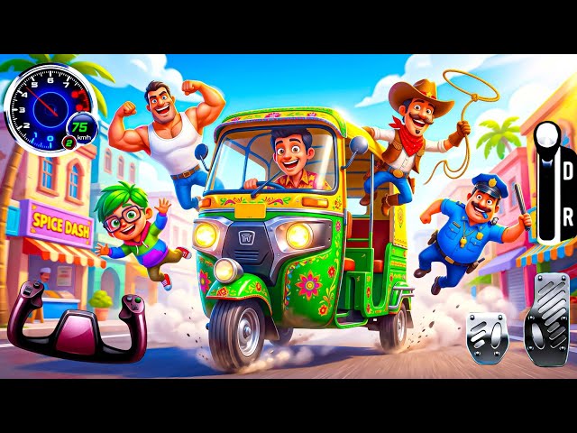Tuk Tuk Rickshaw Driving Game 3D - Modern City Pick & Drop | Android Gameplay