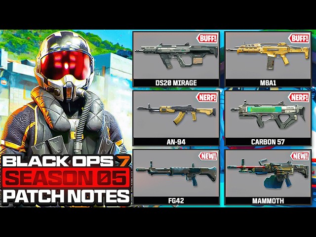 Black Ops 7: New Season 5 Update 2.02 Patch Notes! (SBMM REMOVED, Weapon BUFFS & NERFS + More) BO7
