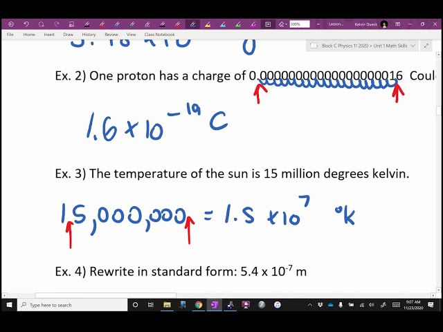 Physics 11 U1L2 Scientific Notation