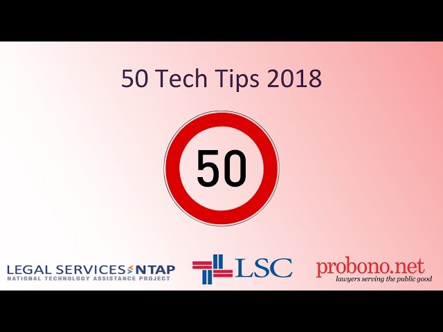 50 Tech Tips 2018
