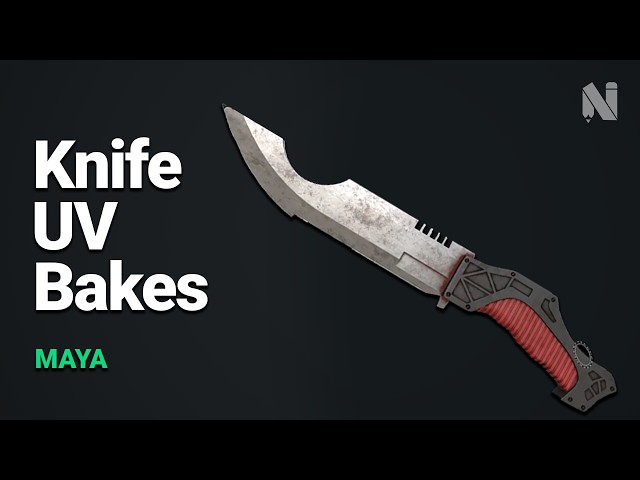 Knife UV Mapping & Baking in Maya